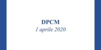 DPCM, 1 aprile 2020