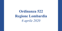 Regione Lombardia, Ordinanza 522