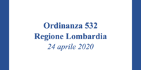Regione Lombardia, Ordinanza 532
