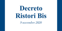 Decreto Ristori Bis, pubblicato in Gazzetta Ufficiale